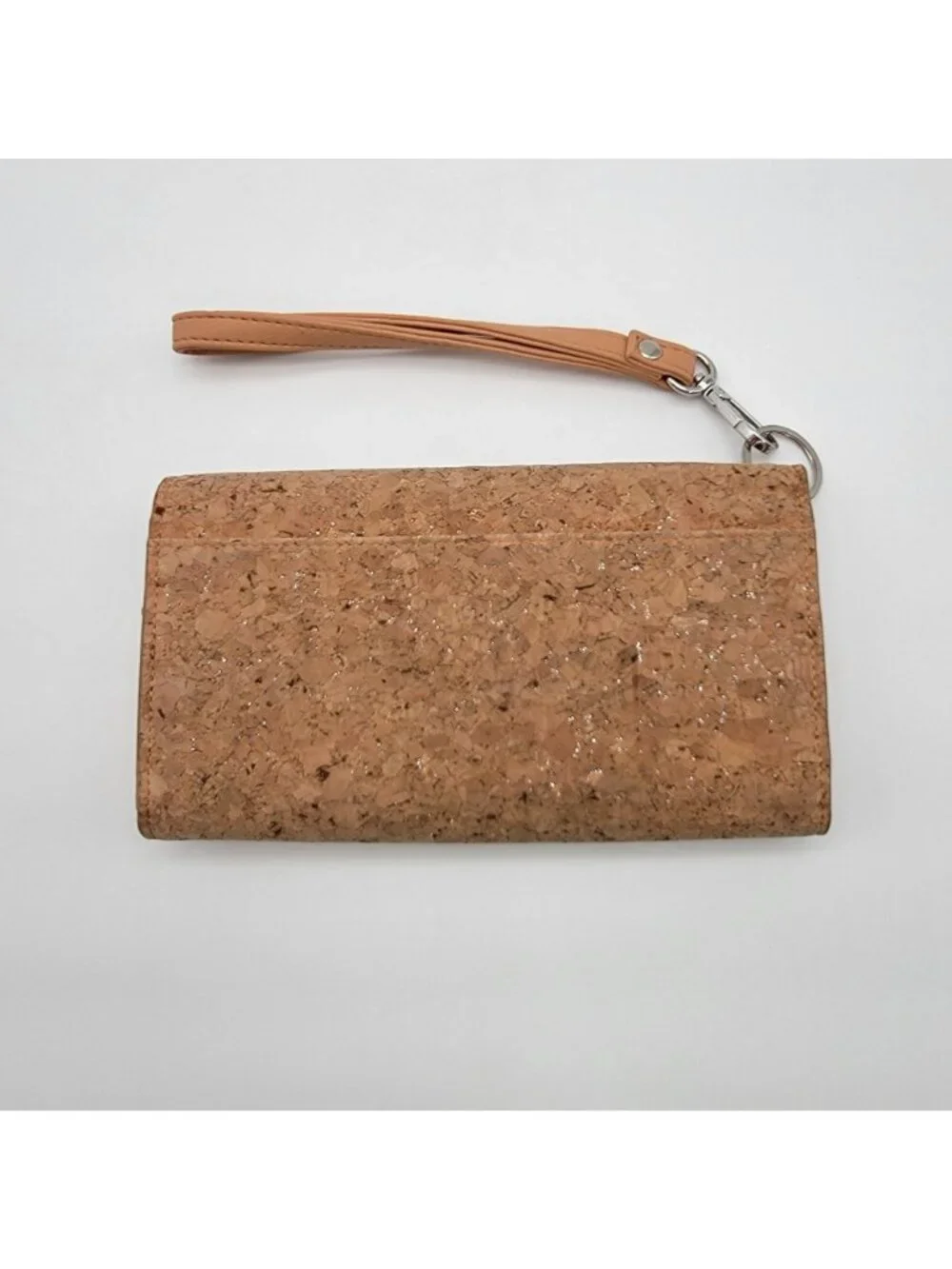 Cork Tri-Fold Organizer Wallet Wristlet